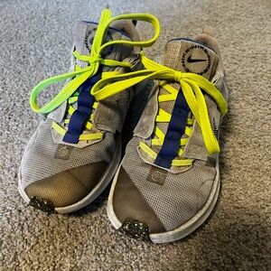 Nike Kids Sneakers in Gray, Royal Blue  and Neon Yellow